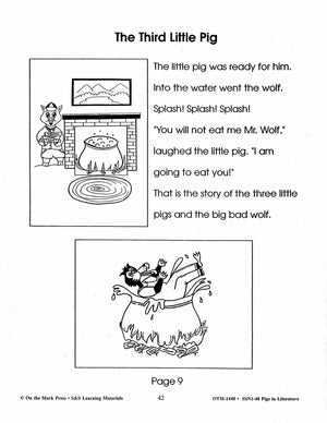 Pigs in Literature - The Three Little Pigs Grades 2-4