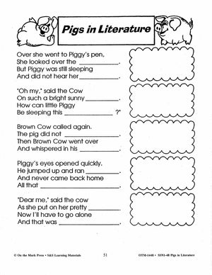 Pigs in Literature - The Three Little Pigs Grades 2-4