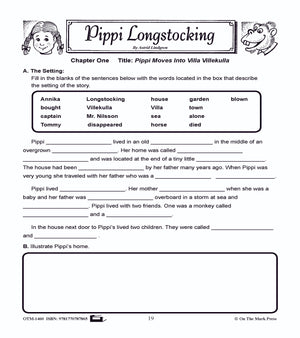 Pippi Longstocking, by Astrid Lindgren Lit Link/Novel Study Grades 4-6