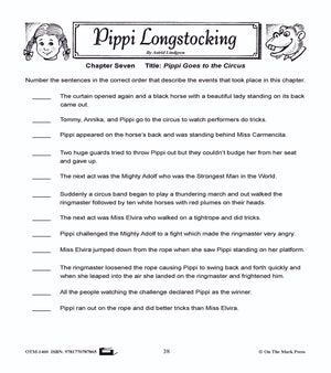 Pippi Longstocking, by Astrid Lindgren Lit Link/Novel Study Grades 4-6