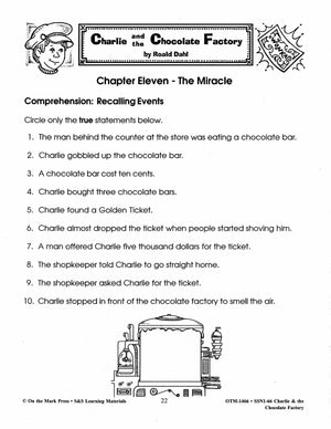 Charlie & the Chocolate Factory, by Ronald Dahl Lit Link Grades 4-6