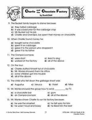 Charlie & the Chocolate Factory, by Ronald Dahl Lit Link Grades 4-6