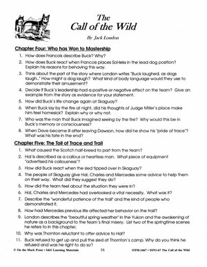 Call of the Wild, by Jack London Lit Link Grades 7-8