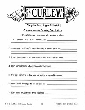 Ticket to Curlew, by Celia Barker Lottridge Lit Link Grades 4-6