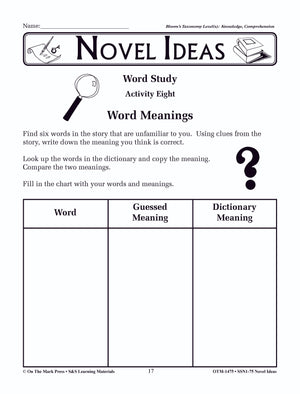 Novel Ideas Using Bloom's Taxonomy! -Activities for ANY Novel! Grades 4-6