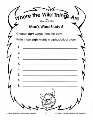 Where the Wild Things Are, by Maurice Sendalk Lit Link/Novel Study Grades 1-3