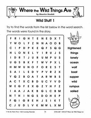 Where the Wild Things Are, by Maurice Sendalk Lit Link/Novel Study Grades 1-3