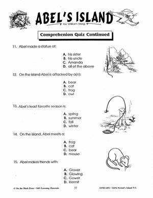 Abel's Island, by William Steig Lit Link Grades 4-6