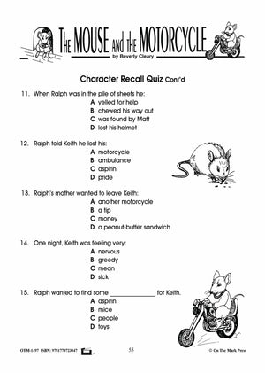Mouse & the Motorcycle, by Beverly Cleary Lit Link Gr. 4-6