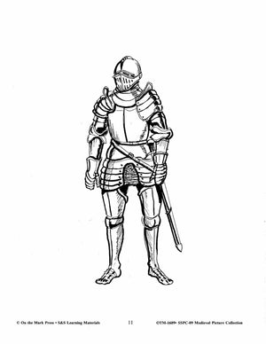 Medieval Black & White Picture Collection Grades 2-8