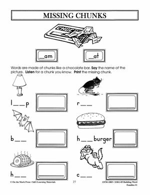 Word Families: Short Vowels Grades 1-2