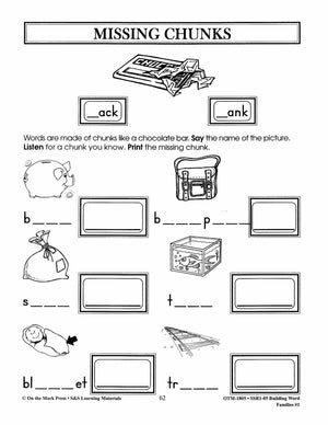 Word Families: Short Vowels Grades 1-2