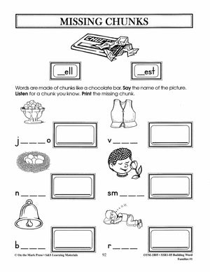 Word Families: Short Vowels Grades 1-2