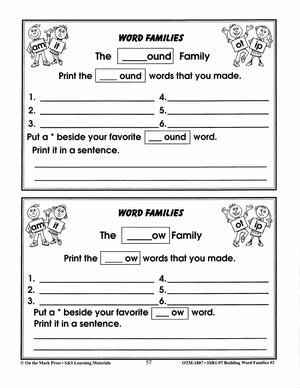 Word Families: Long Vowels Grades 1-2