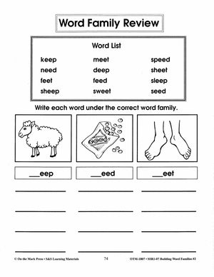 Word Families: Long Vowels Grades 1-2