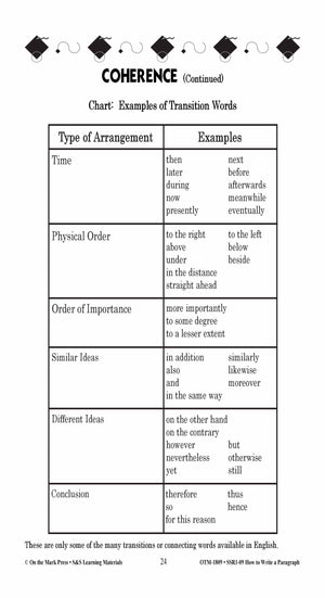 How to Write a Paragraph Grades 5-10