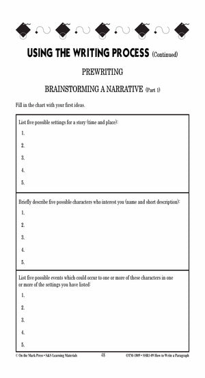 How to Write a Paragraph Grades 5-10