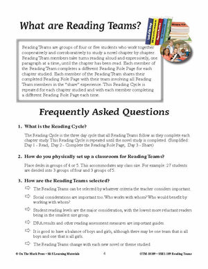 Reading Teams Grades 4-8 - A Guide to Setting up Reading Teams in Your Classroom