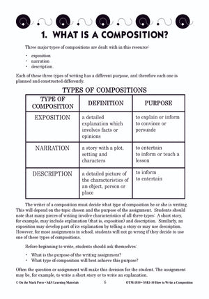 How to Write a Composition Grades 6-10