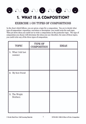 How to Write a Composition Grades 6-10