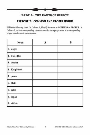 Exercises in Grammar Grade 7