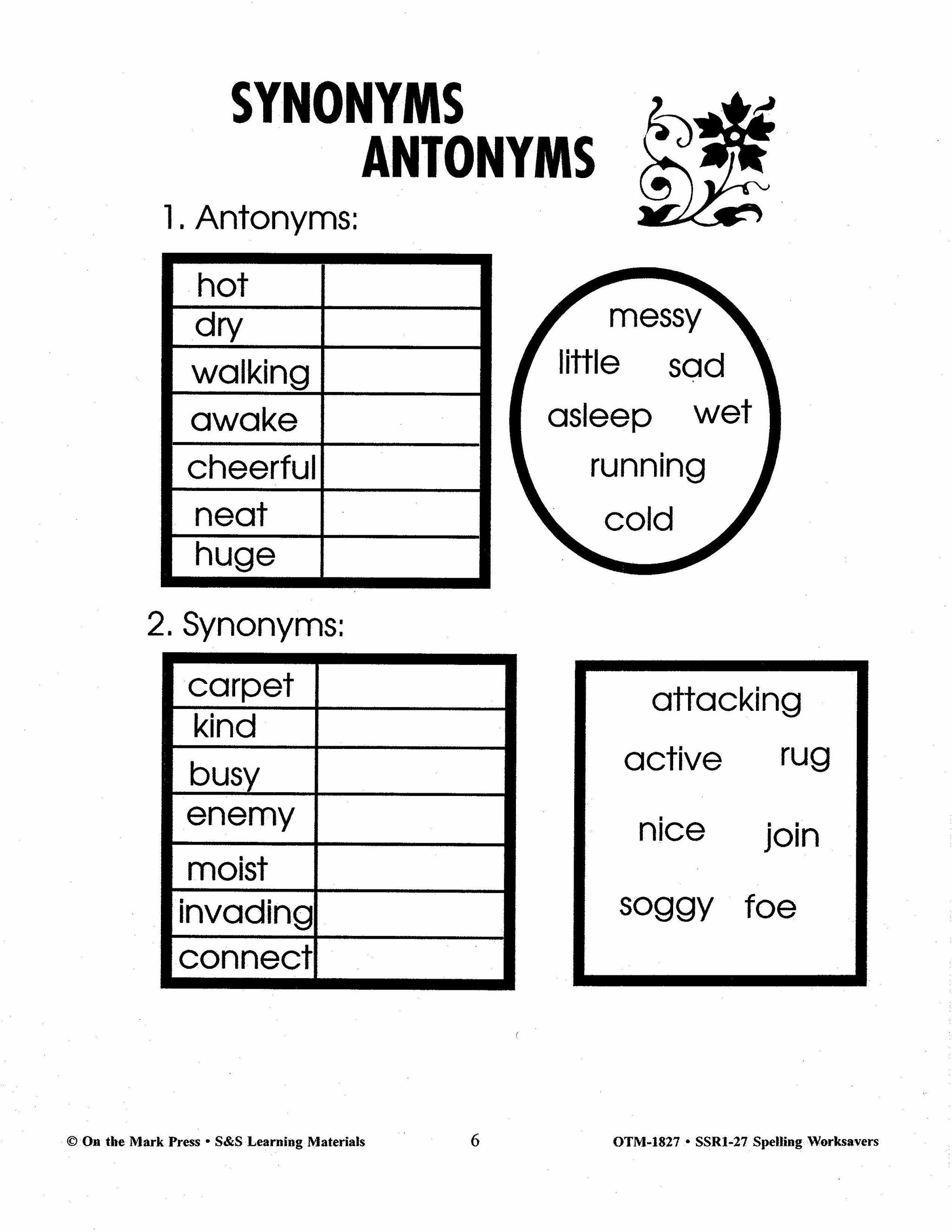 Spelling Worksavers #1 Grades 3-5