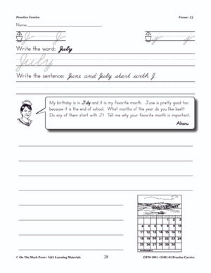 Traditional Cursive Practice Workbook Grades 2-4