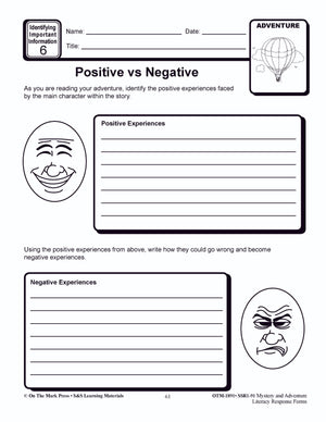 Reading Response Forms: Mystery & Adventure Theme Grades 4-6