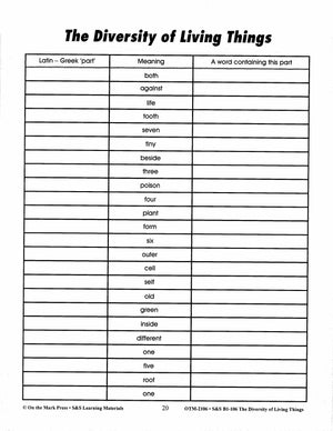 Diversity of Living Things Grades 4-6