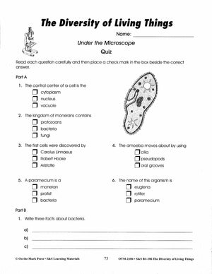 Diversity of Living Things Grades 4-6