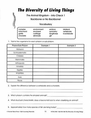 Diversity of Living Things Grades 4-6