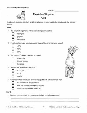 Diversity of Living Things Grades 4-6