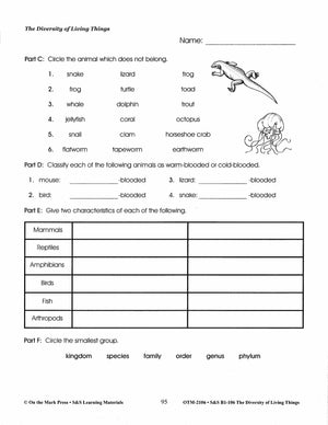 Diversity of Living Things Grades 4-6