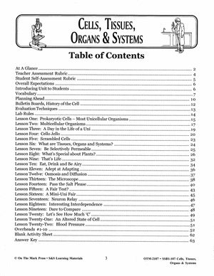 Cells, Tissues & Organ Systems Grades 7-8