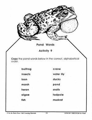 Life in a Pond Grades 3-4