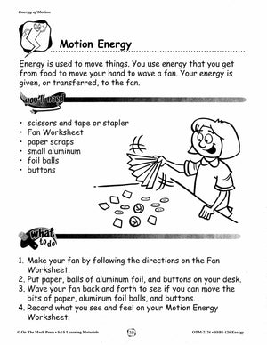 Energy Types and Experiments Grades 1-3