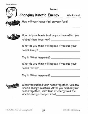 Energy Types and Experiments Grades 1-3