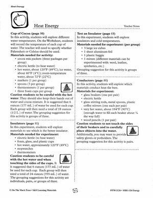 Energy Types and Experiments Grades 1-3