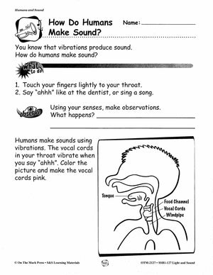 Light and Sound Lessons and Experiments Grades 1-3