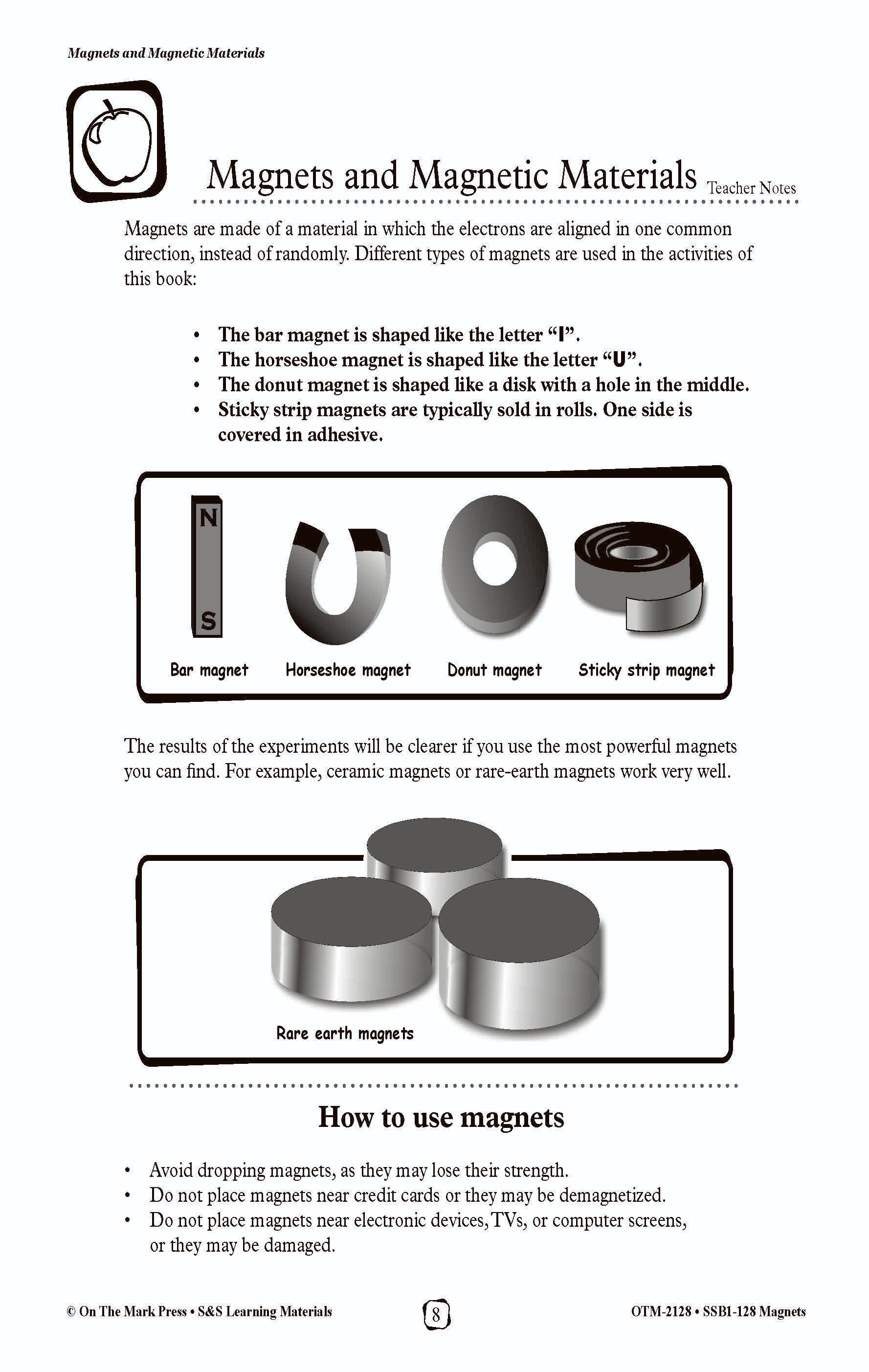 Engineering Lessons For Magnets Magnets Lessons and Experiments Grades 1-3