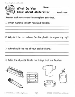 Matter and Materials Lessons and Experiments Grades 1-3