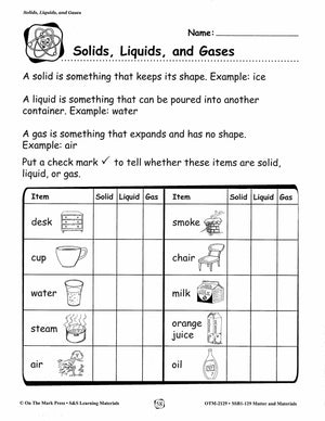 Matter and Materials Lessons and Experiments Grades 1-3