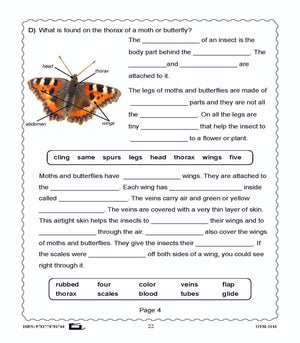 Butterflies and Moths Grades 3-4 - The similarities and differences activities and worksheets