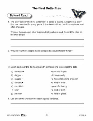 Butterflies and Moths Grades 3-4 - The similarities and differences activities and worksheets