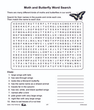 Butterflies and Moths Grades 3-4 - The similarities and differences activities and worksheets