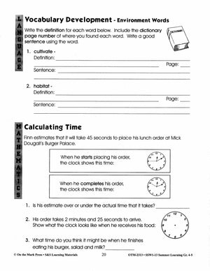 Summer Learning Grades 4-5