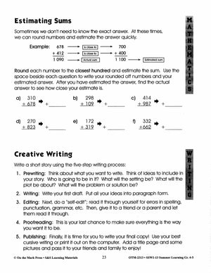 Summer Learning Grades 4-5