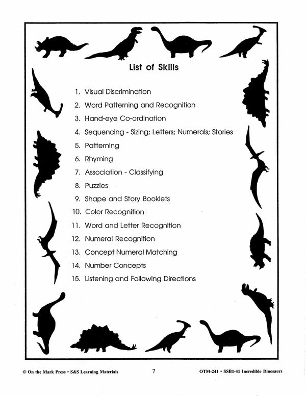 Incredible Dinosaurs Grades PreK-1