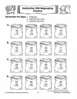 Subtraction Practice Build Their Skills Workbook Grades 1-3