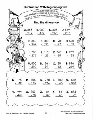 Subtraction Practice Build Their Skills Workbook Grades 1-3